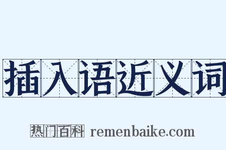 插入语近义词是什么意思的图片